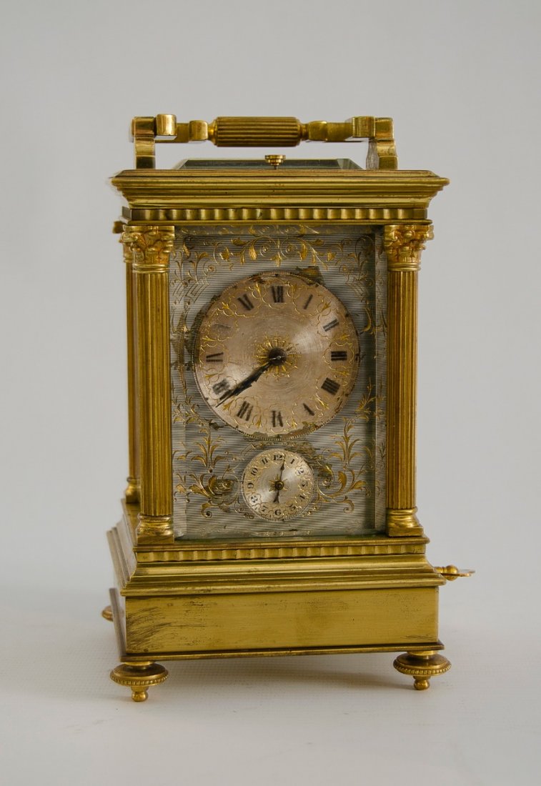 French carriage  clock with music & alarm (1 of 9)