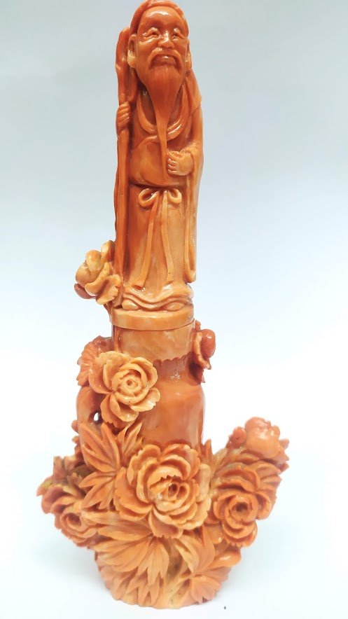 Chinese coral figure (1 of 6)