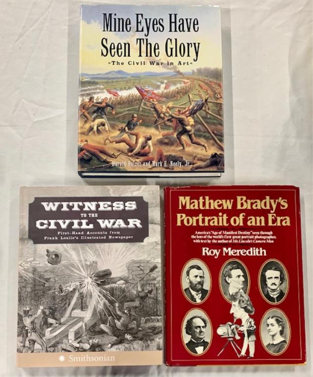 First Edition Civil War Books: First Edition Civil War Books " Mine Eyes Have Seen The Glory" The Civil War In Art - Harold Holzer And Mark E. Neely, Jr "witness To The Civil War" First-hand Accounts From Frank Leslie's Illustrated