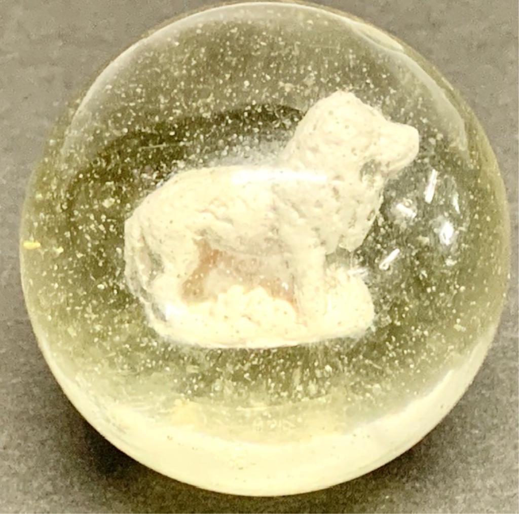 Large Vintage Marble- German W/ Sulfide Lion Large: Large Vintage Marble German - Sulfide Lion Inside Apx 2" Across See Photo's For A Better Idea Of Description And Condition