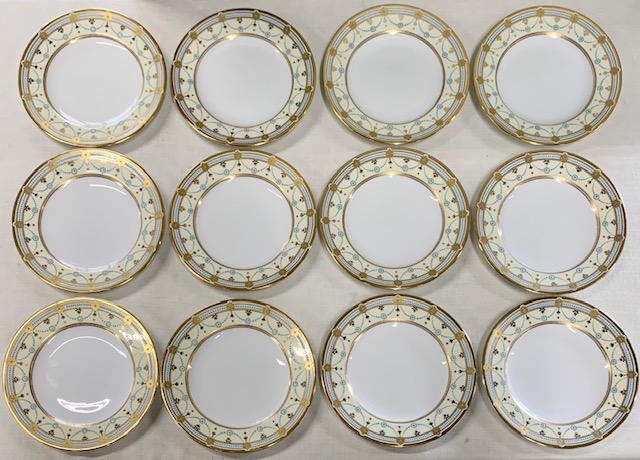 12 Tiffany & Co Spode 9" Plates: 12 Tiffany & Company Spode Copeland's China England Copeland Jewelled Porceain 9" Luncheon Plates Photo's are considered a part of the