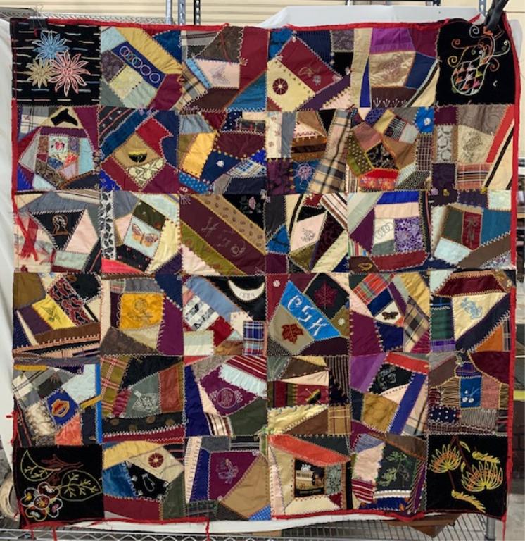 Vintage Patchwork Quilt dated 1889: Vintage Patchwork Quilt dated 1889 This information was attached to the quilt: Patchwork quilt made for Caroline Kenyon Slocum 1889