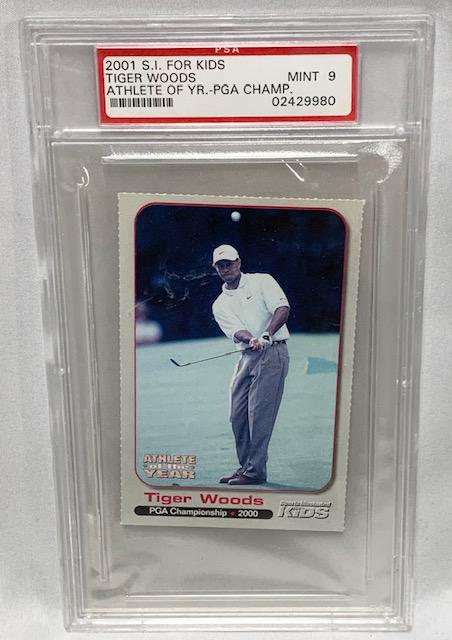 2001 S.I. Tiger Woods Card - Athlete of Year: 2001 Sports Illustrated - Tiger Woods Card. Athlete of Year - PGA Champ. Graded - In Plastic Case. Photo's are consider part of the description and condition.