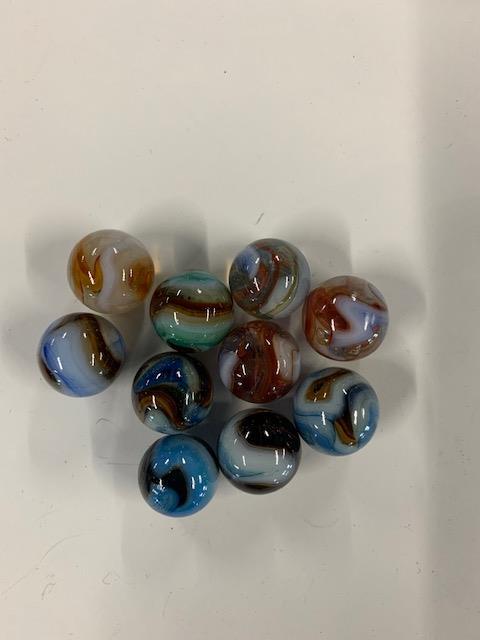 10 Assorted Marbles: 10 Assorted marbles Photos are considered part of the description and condition.