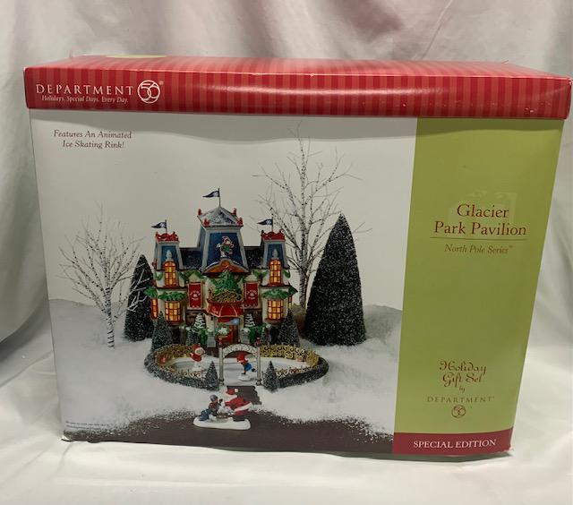 Dept. 56 Glacier Park Pavilion: Dept. 56. Glacier Park Pavilion. North Pole Series. Photo's are considered part of the description and condition.