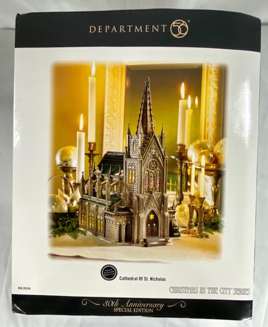 Dept 56 St Nicholas Cathedral: Dept. 56. - Christmas in the City. Cathedral of St. Nicholas. Pictures are considered part of the description and condition.