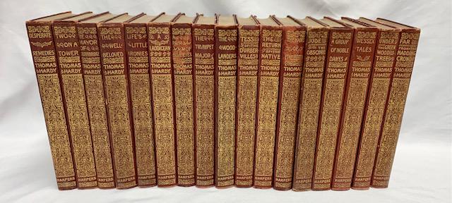 17 Thomas Hardy Books: 17 Thomas Hardy Books. Thin Paper Edition of Books by Thomas Hardy. Harper & Brothers Publishers New York. Photo's are considered part of the description and condition.