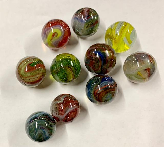 10 Dave McCullough Marbles: 10 Dave McCullough Marbles. New Decade. Photo's are considered part of the description and condition.