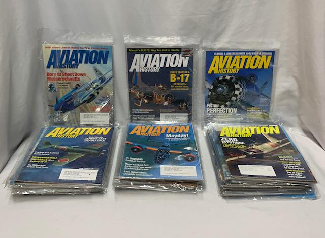 55 Aviation History Magazines: 55 Aviation History Magazines. In Plastic Protectors. Photo's are considered part of the description and condition.