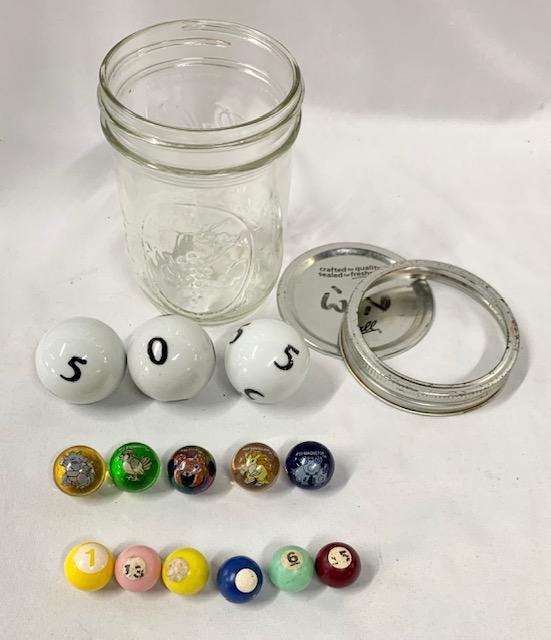 Marbles/Glass Balls in a Ball Pint Jar (1 of 4)