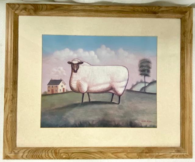 Steven Klein Sheep/Ewe Print: Steven Klein Sheep/Ewe Print. Framed Behind Glass. Apx. 31 1/2" x 25 1/2" H. Photos are considered part of the description and condition.