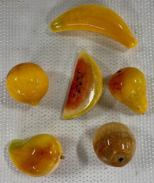 6 Pieces of Marble / Polished Stone Fruit (1 of 3)