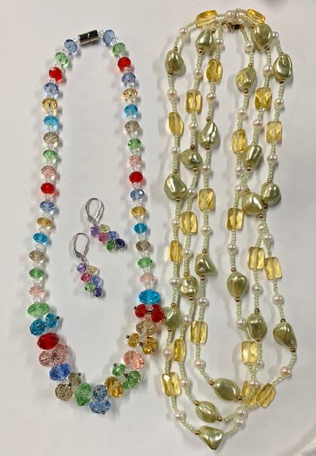 Fresh Water Pearl Necklace & Multi-Color Necklace (1 of 10)