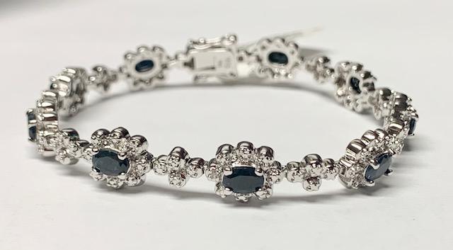 Sterling, Sapphire & Diamond Bracelet (1 of 10)