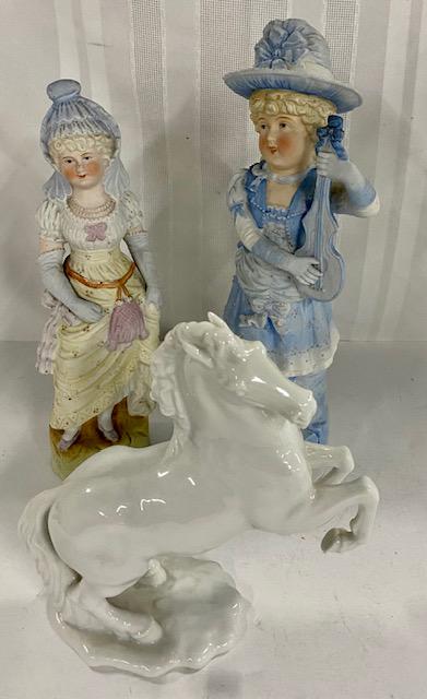 3 Collectible Figurines - 2 Ladies - Horse (1 of 10)