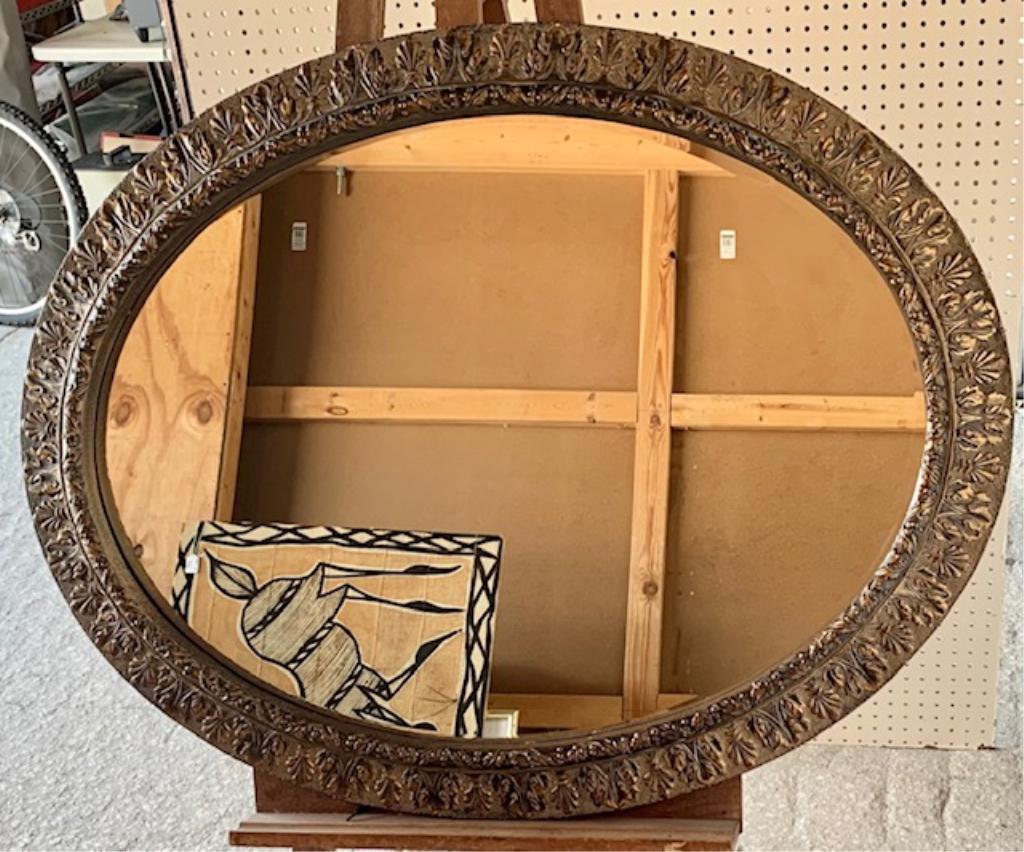 Large Oval Decorator Mirror (1 of 4)