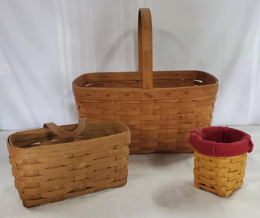 3 Assorted Longaberger Baskets (1 of 12)