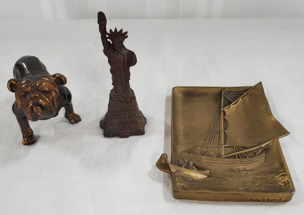 Dodge Bronze Bulldog- Pin Tray - Statue of Liberty (1 of 18)