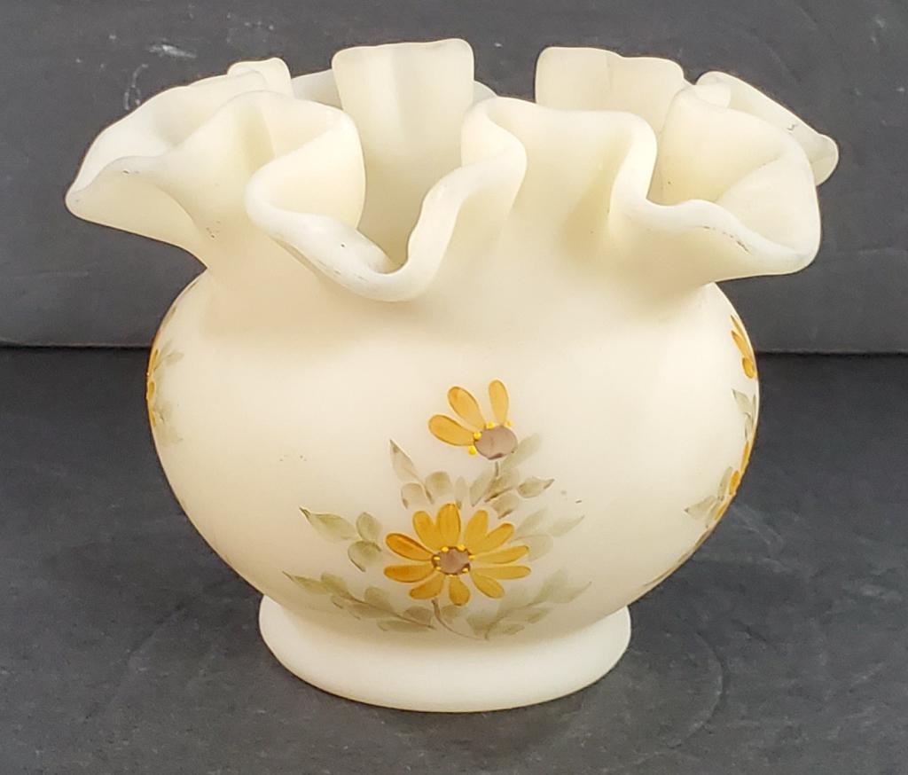 Signed Fenton Bowl/Vase (1 of 7)