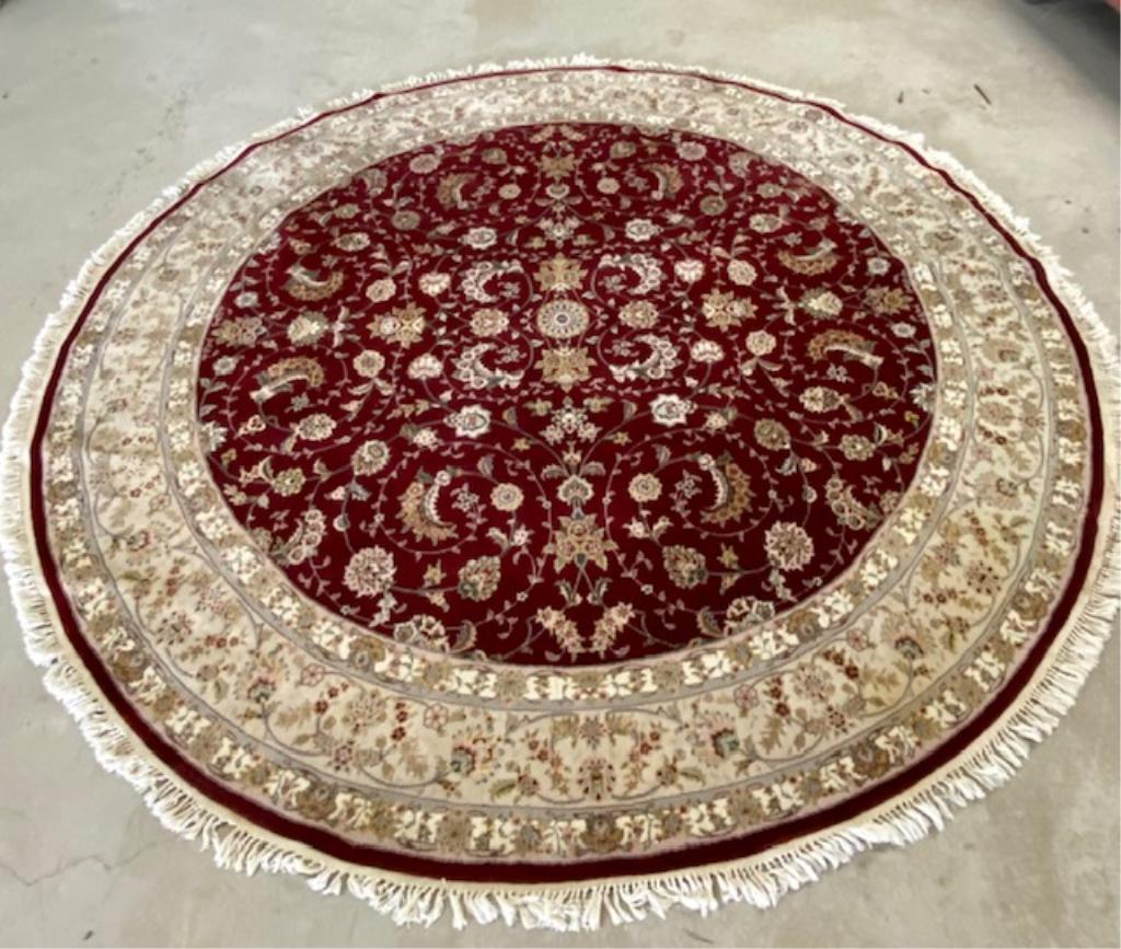 Beautiful Hand Tied Room Size Round Rug (1 of 7)