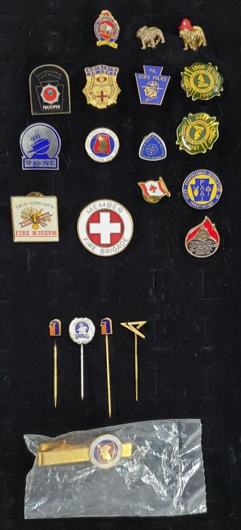 20  Assorted Fire Department Related Pins (1 of 4)