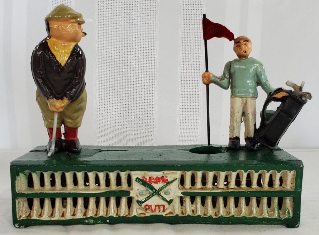 Retro Style Iron Golfer Mechanical Coin Bank (1 of 8)