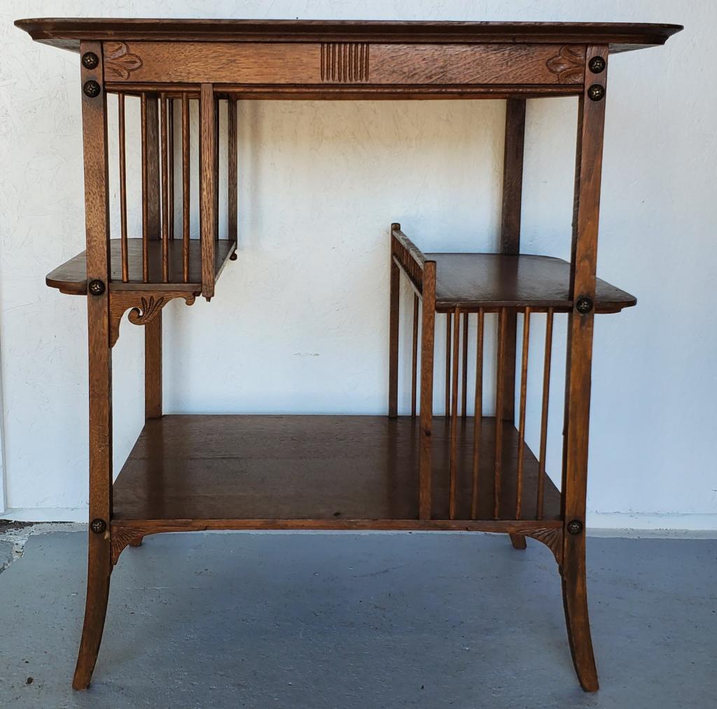 Antique Carved Oak Book Table/Stand (1 of 9)