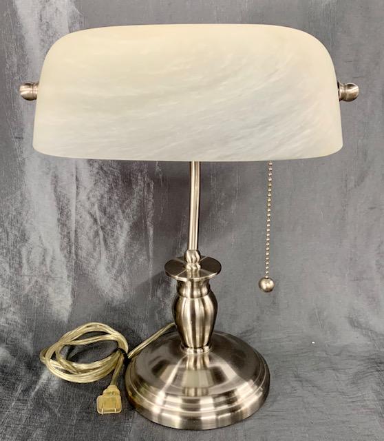 White Shade Student/Bankers Desk Lamp (1 of 7)