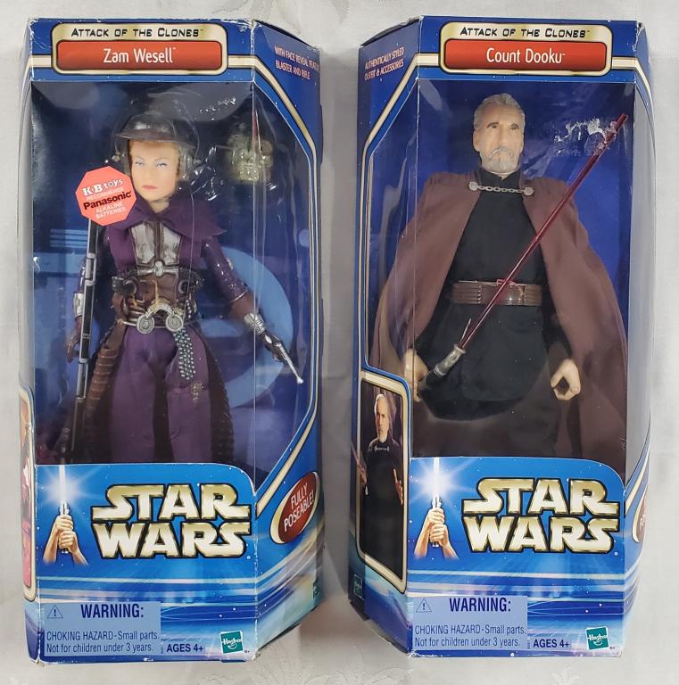 2 Star Wars Figures -Zam Wesell-Count Dooku (1 of 5)