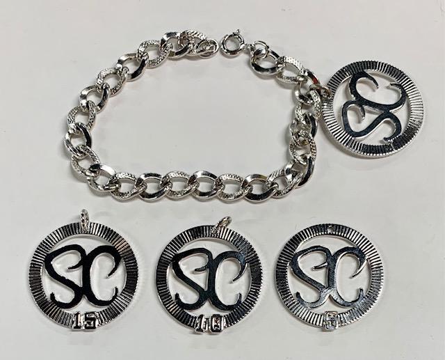 Sterling Bracelet with 4 Sterling SC Charms. (1 of 7)