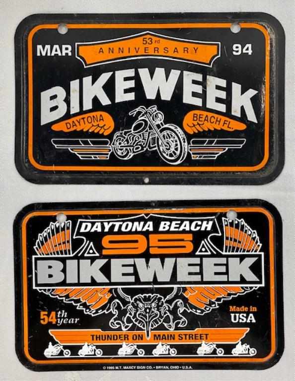 2 Vintage Bike Week Motorcycle Vanity Plates (1 of 4)
