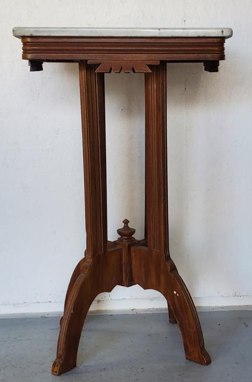 Vintage Small Marble Top Stand (1 of 7)