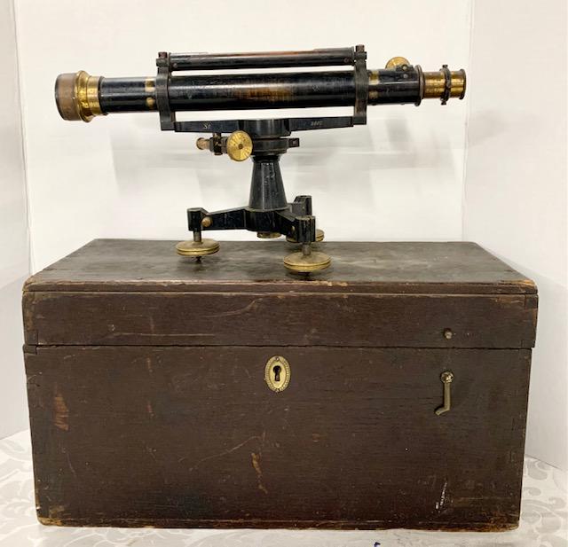 Antique Butenschon Surveyors Level in Wood Box (1 of 20)
