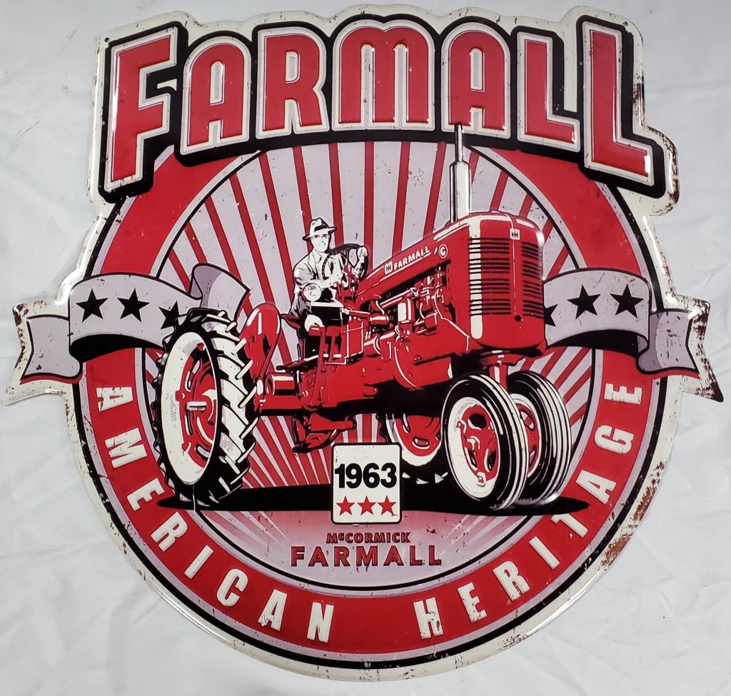 Metal Farmall Tractor Sign (1 of 3)