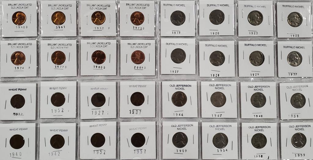 32 Collectible Pennies and Nickels (1 of 10)