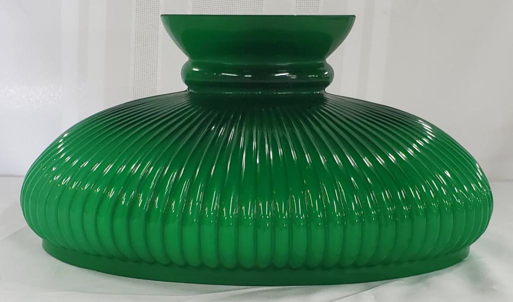 Ribbed Green Case Student Lamp Shade (1 of 6)