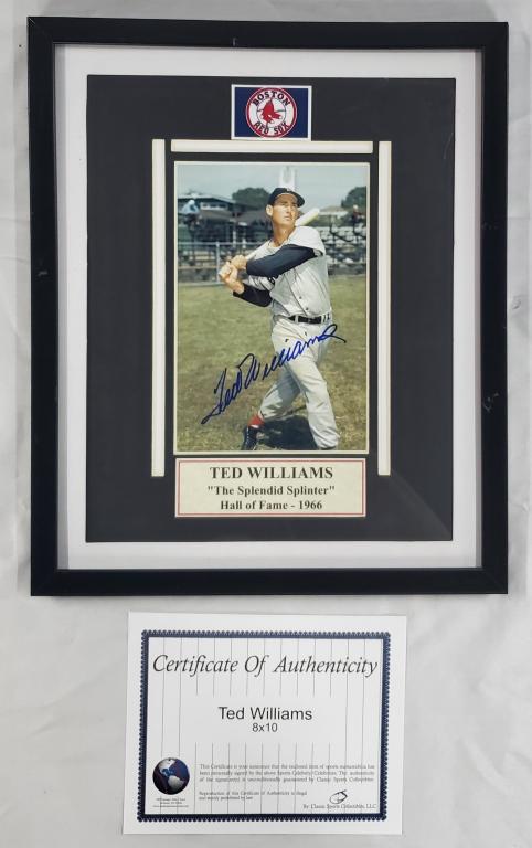 Ted Williams Signed 8 x 10 Photo w/COA (1 of 2)