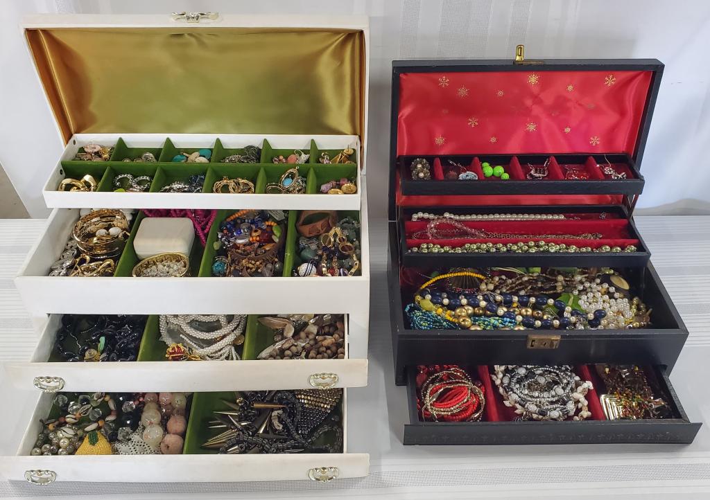 2 Jewelry Boxes with Large Assortment of Jewelry (1 of 9)