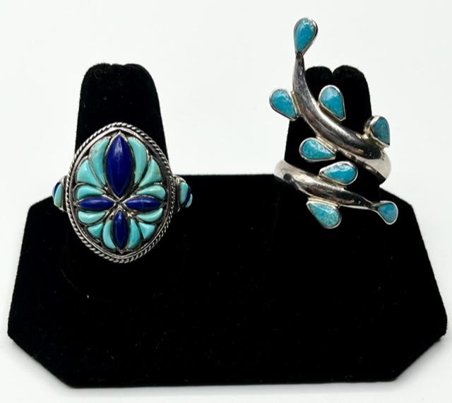 2 Sterling Turquoise Rings (1 of 12)
