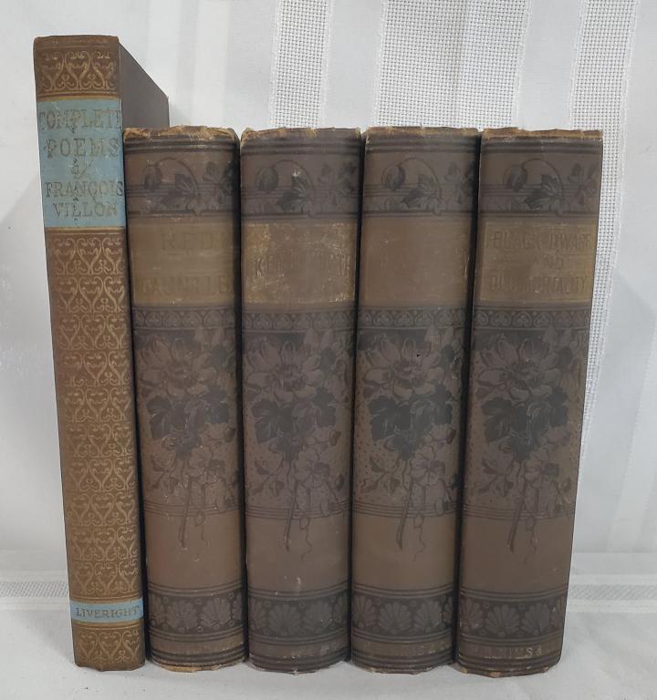 4 Sir Walter Scott Books - 1 Francois Villon Book (1 of 11)