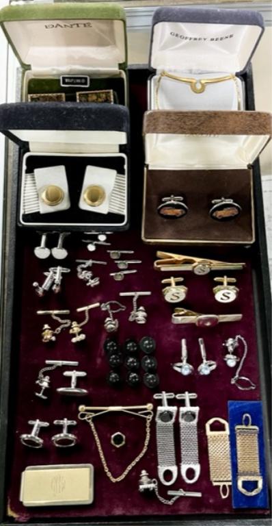 Large Collection of Cufflinks, Tie Tacks, Etc. (1 of 8)