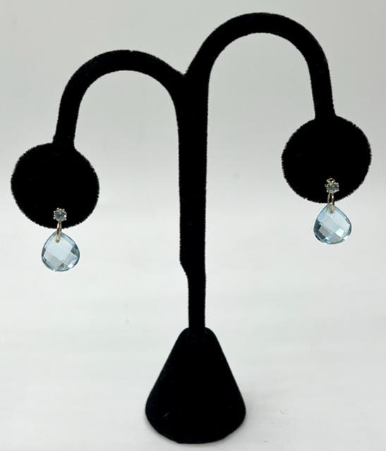 14k Gold Earrings w/ Detachable Charm  2.7g TW (1 of 10)