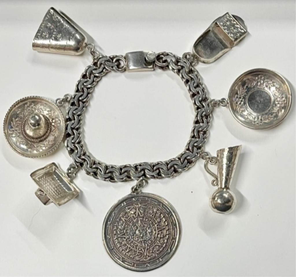 Mexican Themed Sterling Charm Bracelet (1 of 8)
