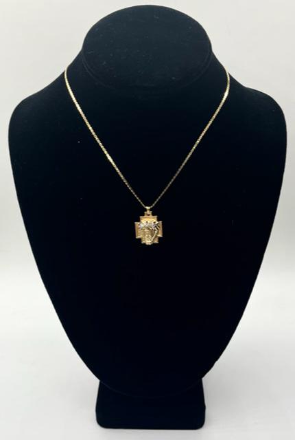 14k & Diamond Christ Necklace 5g TW (1 of 10)