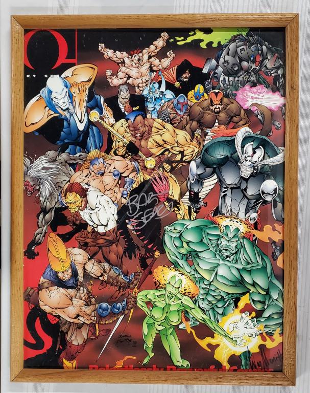 Signed Framed Bart Sears Comic Poster (1 of 5)
