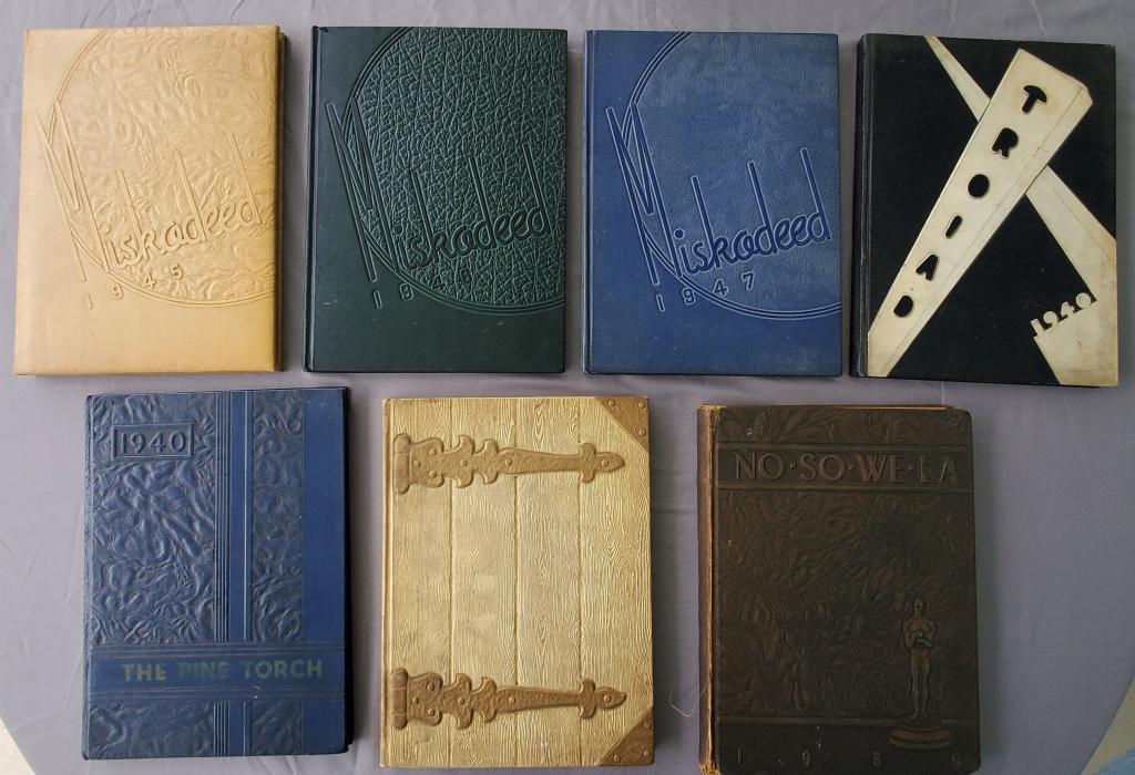 7 Vintage Yearbooks 1930' and 40's. (1 of 8)
