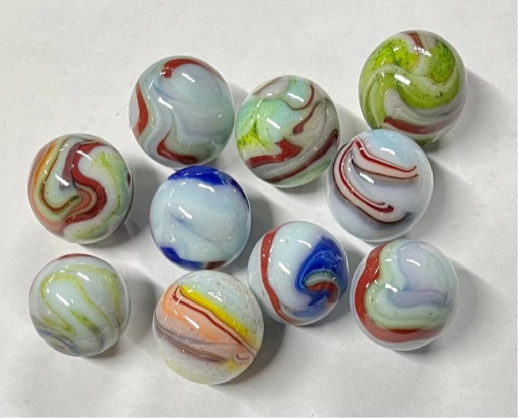 10 Dave McCullough "Carnival Sprinkle" Marbles (1 of 3)