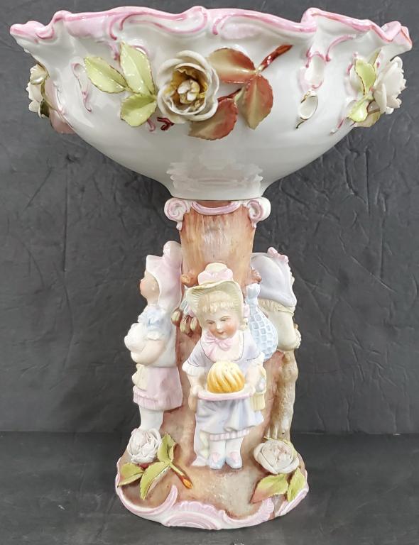 Antique Signed Sitzendorf Dresden Center Piece (1 of 10)