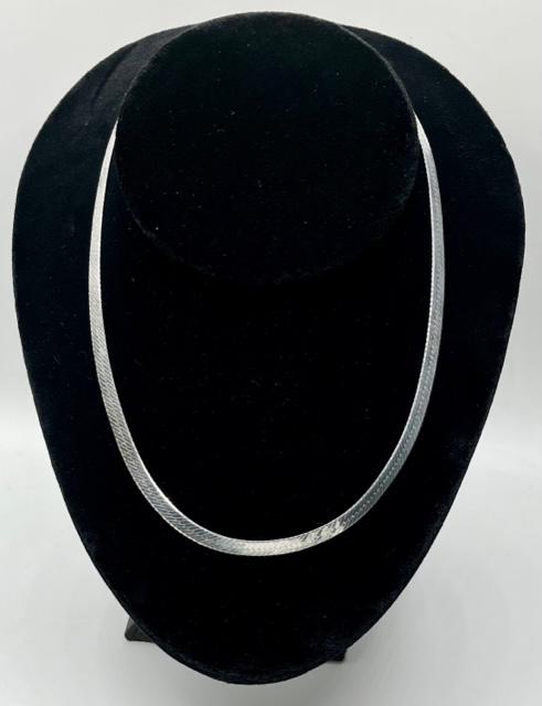 Sterling Herringbone Necklace (1 of 4)