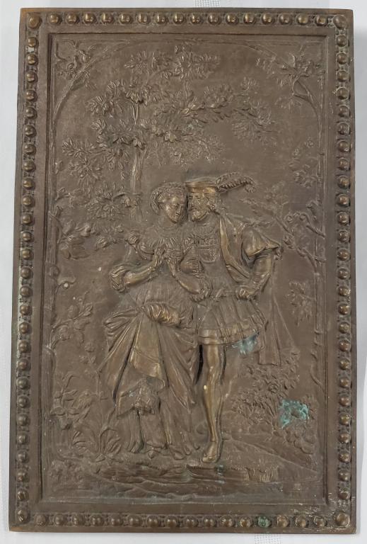 Vintage Bronze Plaque - Victorian Design (1 of 4)